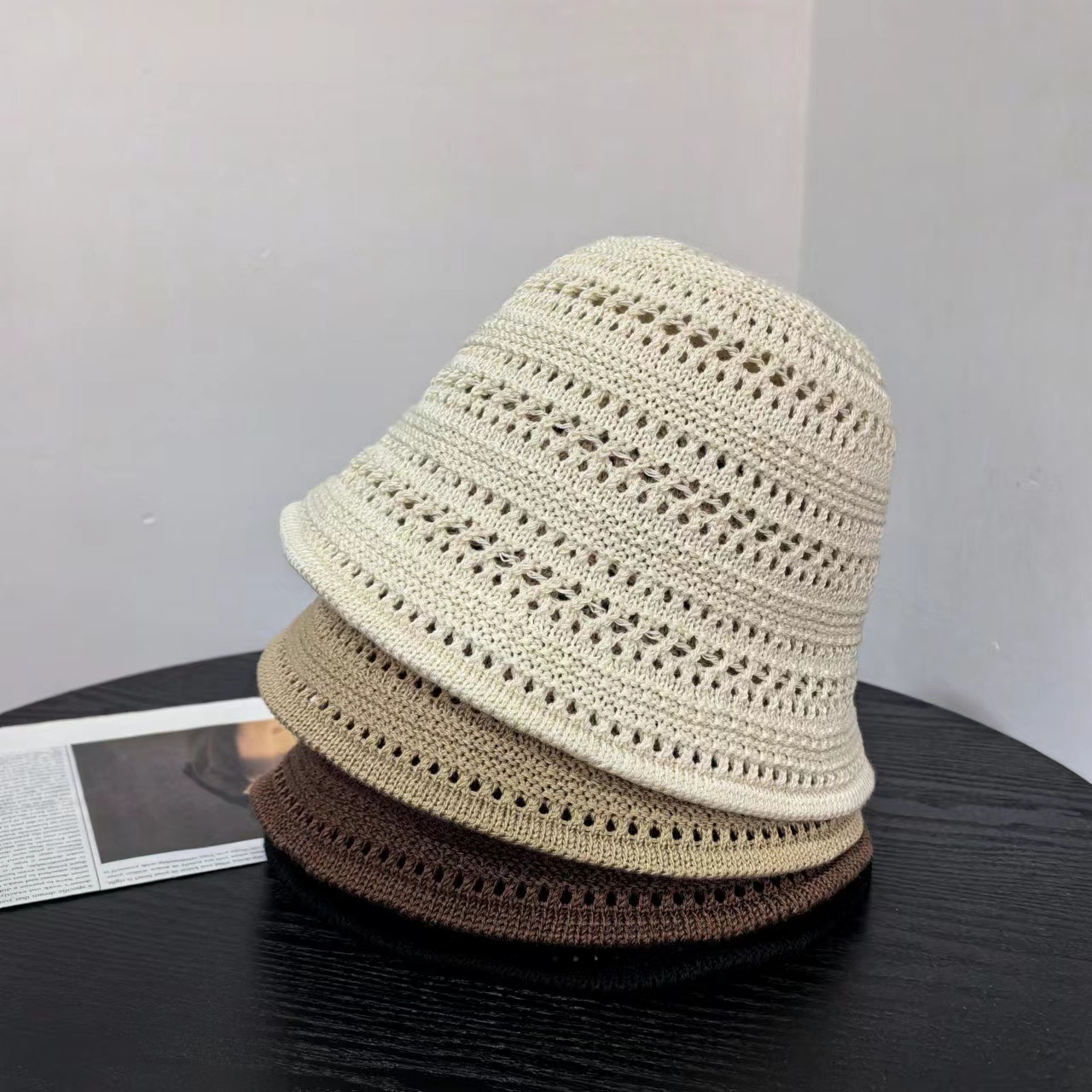 Корейская версия, новый выпуск, Детская вязаная полая шляпа от солнца, новая мода для пляжного отдыха