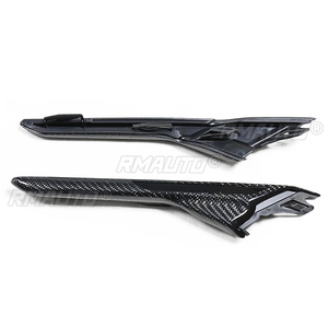 2 pièces de garnitures de remplacement en fibre de carbone pour les caches d'aération latéraux BMW F90 M5 2018-IN, garniture de couvercle de prise d'air latérale, pièce extérieure automobile - Product Image 6