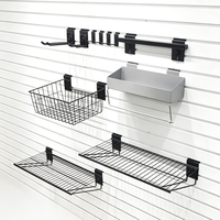 Crochets métalliques robustes en gros pour système de suspension d'outils de garage sur panneaux rainurés en PVC