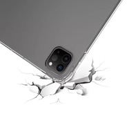 Étui de protection souple antichoc en TPU transparent avec fente pour porte-crayon pour iPad Pro 11 2024/Air 6 11 pouces 2024/iPad 10 11 12e génération