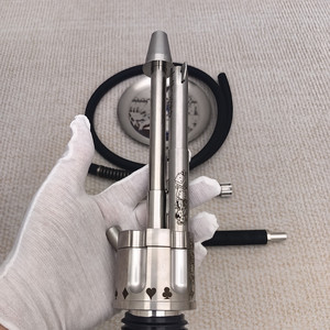 Ensemble de narguilé en acier inoxydable vache garçon Revolver forme de pistolet nouveau luxe narguilé boîte-cadeau Shi Carver Sheesha Shisha Chicha ensemble narguilé - Product Image 1