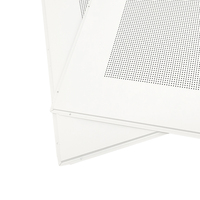 Plaques de plafond en aluminium intégrées, microporeuses, insonorisantes, ignifuges classe A, 600x600, 60x60, avec gousset métallique