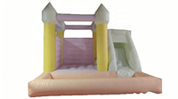 Château gonflable commercial en PVC personnalisé en usine, combinaison toboggan et trampoline gonflable, marque QY, 3x3M, Chine, vente chaude