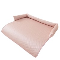 Nouveau lit carré pour animaux de compagnie, coussin de style canapé avec tapis rafraîchissant antidérapant en soie glacée pour chats et animaux de compagnie