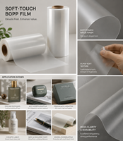 Film de lamination thermique velours mat SHUNZHAN BOPP de qualité supérieure, toucher doux, 28um 32um, qualité alimentaire, personnalisé pour emballages de luxe