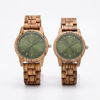 Montre en bois vintage avec design à trois aiguilles, bracelet de 16 mm, mouvement à quartz (MIYOTA), affichage unisexe, luxe