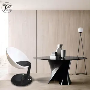 Cadeira de sala de jantar moderna em fibra de vidro criativa para café ou restaurante