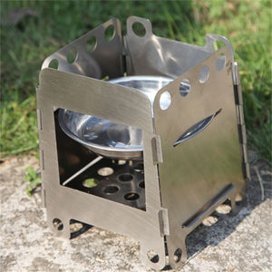 Sac à dos poche d'urgence <span class=keywords><strong>Bushcraft</strong></span> <span class=keywords><strong>bois</strong></span> en acier inoxydable Flatpack réchaud de Camping en plein air - Product Image 6