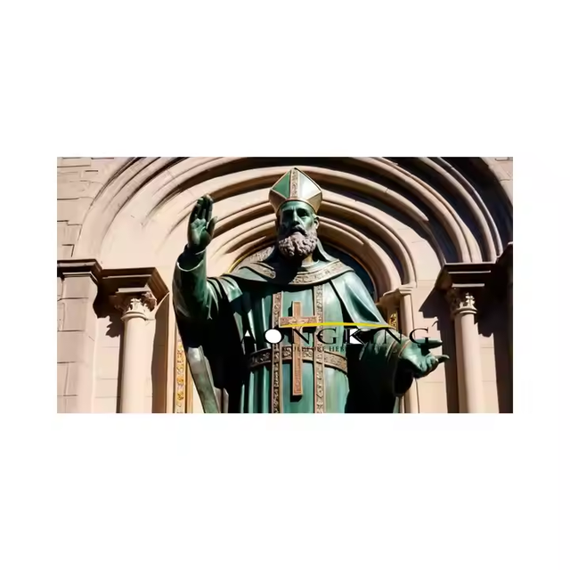 Custom Religious Church Decor Life Size Catholic Sculptures Brass Bronze Saint Statue