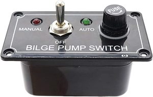 Panel de interruptores LED impermeable con palanca manual para barco, <span class=keywords><strong>coche</strong></span>, ATV, yates, función de encendido/apagado para accesorios de tablero de bomba de achique - Product Image 3