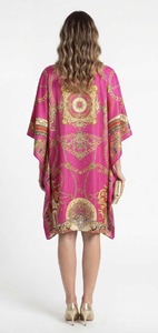 Robe longue ample en viscose Dashiki pour femmes africaines, tunique chauve-souris, poncho kimono, finition soyeuse, légère, respirante, style bohème - Product Image 3