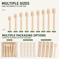 Fourchettes jetables en bois en gros, 100% bois de bouleau naturel, biodégradables, compostables, écologiques, de qualité alimentaire