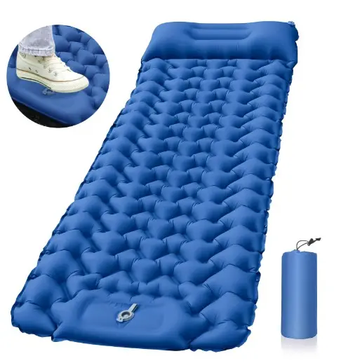 Outdoor inflatable footpads portable for outdoor camping with inflatable mattresses sleeping bad