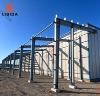 Almacén de Estructura de Acero Prefabricado Real Project, Resistente al Viento, Nieve y Terremotos, Taller Industrial