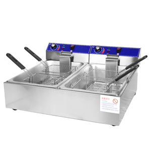 Friteuse Offre Spéciale 2 réservoirs 4 paniers Friteuse électrique Équipement de <span class=keywords><strong>restaurant</strong></span> Friture de poulet - Product Image 1