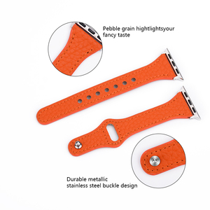 Accesorios de <span class=keywords><strong>correa</strong></span> de <span class=keywords><strong>reloj</strong></span> de cuero Lychee genuino, piezas de repuesto ajustadas, <span class=keywords><strong>correa</strong></span> de <span class=keywords><strong>reloj</strong></span> de alta calidad para <span class=keywords><strong>iPhone</strong></span> Ultra Series - Product Image 2