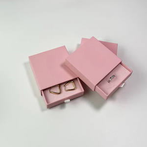 9*9cm Modern Luxury Necklace Packaging Paper Jewelry <b>Box</b> Microfiber Envelope Jewelry Bag Pouch Drawer Bracelet <b>Earring</b> <b>Box</b> - Product Image 2