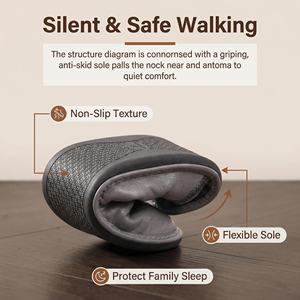 Yearning Unisex Platform Slides Cowhide Genuine Leather Flannel Lining High-End Luxurious Waterproof Anti-Slip Breathable - Product Image 5