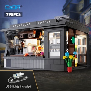 Cada C66005 Streetview LED Tienda <span class=keywords><strong>de</strong></span> Café <span class=keywords><strong>Arquitectura</strong></span> Ladrillos Casa Cafetería Tienda DIY Bloques <span class=keywords><strong>de</strong></span> Construcción Juguetes <span class=keywords><strong>de</strong></span> Construcción - Product Image 2