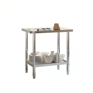 Commercial Kitchen <b>Work</b> <b>Table</b> 32.5x21.7x33.5 Stainless Steel Polished Finish Freestanding - Product Image 1
