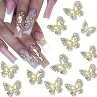 Paso Sico Cross-border Explosions Nail Drill Hollow butterfly Japanese Three-dimensional Super Flash Metal Small Nail Jewelry