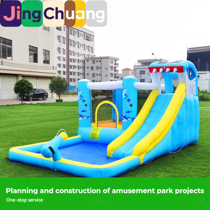 Château gonflable pour enfants, trampoline domestique, toboggan <span class=keywords><strong>aquatique</strong></span> en forme de requin, petit trampoline d'extérieur, château gonflable ludique, jouets - Product Image 3