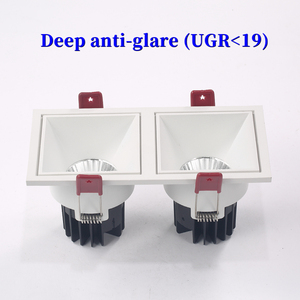 <span class=keywords><strong>Focos</strong></span> LED de Doble Cabezal Cuadrados Blancos y Negros, Foco de Techo LED Empotrable de Aluminio COB para Interiores - Product Image 2