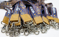 Cordon de cou personnalisé Keepfly pour porte-badge avec logo imprimé par sublimation, en polyester et cuir