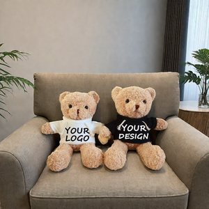 Relatiegeschenken Op Maat Gemaakt Logo Knuffels Knuffel Met Shirt Plushies Beer Poppen Gesublimeerd Persoonlijk Logo Teddyberen - Product Image 4