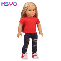 Pakaian Boneka MSYO 18 Inch, Gaun Gaya Barat untuk Boneka Amerika, Gaun Boneka Lembut Bahan Poliester, Grosir OEM ODM