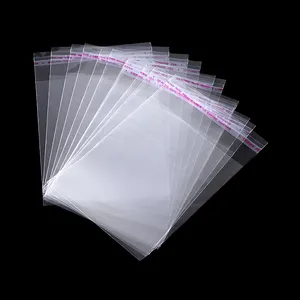 Self Sealing Adhesive Clear Plastic Poly Opp Bags For Packing