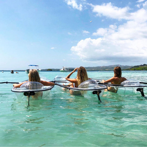 Kayaks en PC transparent certifiés CE, kayaks transparents de haute qualité, canoë transparent pour deux personnes, bateau transparent - Product Image 2