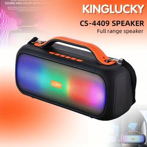 مكبر صوت محمول 4409 مع إضاءة LED ملونة، مقاوم للماء بمعيار IPX4، بطارية 1500 مللي أمبير للحفلات والكاريوكي واستخدام الهاتف المحمول - Product Image 2