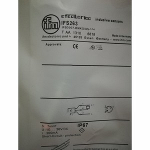 หนึ่งชิ้นสำหรับเซ็นเซอร์สวิตช์ตรวจจับระยะใกล้ IFM รุ่นใหม่ IFS263 - Product Image 1