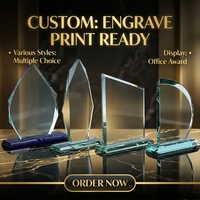 Plaques de trophées en verre vierges pour sublimation, vente en gros à prix abordable