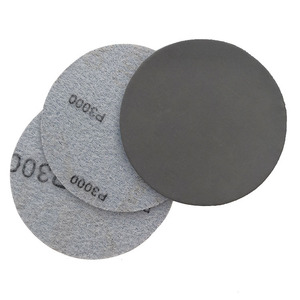 150mm Aluminium oxid Silizium karbid Schleifer Scheiben papier Wasserdichter Klett verschluss zum Polieren von Stein marmor OEM anpassbar - Product Image 4