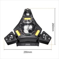 Lampu Panggung LED/Laser RGB 80W 3-Arm DMX Controlled Moving Head dengan Efek Magic Beam Ball Strobe 4-in-1 untuk Pesta KTV