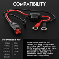 Câble d'alimentation pour batterie de voiture et moto Spot NOCO GC002 X-Connect M6 avec borne à œillet et gaine en PVC, 12-24V