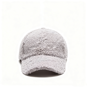 カスタムロゴ6パネルラムフリース冬用野球帽ベルクロバックバルク付きフラットブリムゴルフチームプロモーションハット - Product Image 6