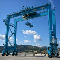 Grue à portique sur pneus de 41 tonnes de marque chinoise renommée, grue à conteneurs RTG
