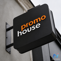 Enseigne lumineuse LED rectangulaire personnalisée en fer, double face, décorative, avec revêtement en poudre, découpée, suspendue, pour affichage de logo de magasin