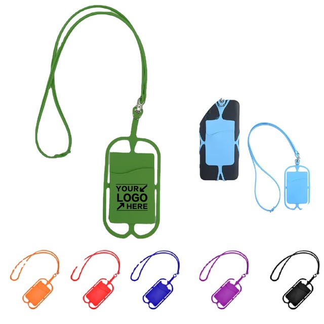 Silicone Phone Lanyard Universal Neck Strap Holder Adjustable and Durable for Phones Keychains and Accessories