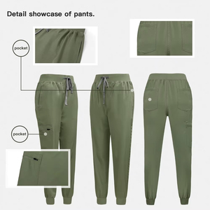 Nuevo Estilo de Uniformes Quirúrgicos para Hospitales y Salones de Belleza, Conjuntos Unisex con Estampado OEM, Transpirables y Holgados - Product Image 3