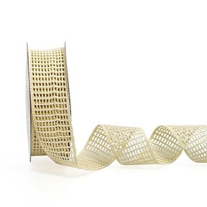 100% a griglia cava in poliestere a controllo Deco nastro a righe con motivo a strisce a faccia singola fori quadrati netti - Product Image 6