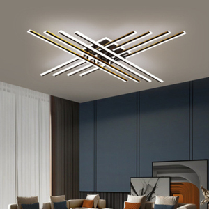 Lámparas Colgantes Nórdicas para Sala de Estar, Decorativas para <span class=keywords><strong>Restaurante</strong></span>, Araña Lineal con Diseño de Espina de Pescado, Lámpara Colgante de Tira - Product Image 4