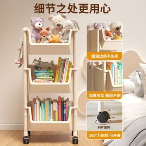 Storage Cart 3 Tier And 4 Tier With Wheels For Bedroom Kitchen Living Room Multipurpose Portable Organizer <b>Shelf</b> - Product Image 2
