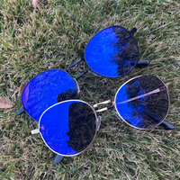 Lunettes Photochromiques Cercle en Alliage Simple pour Ordinateur UV400 Anti-Lumière Bleue et Anti-Reflet pour Hommes, Femmes et Unisexe