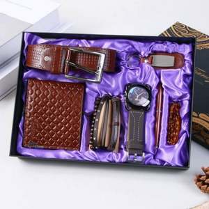 Ensemble cadeau de luxe personnalisé pour homme en coton avec lunettes de soleil, montre, portefeuille, ceinture, stylo, coffret cadeau pour la fête des pères - Product Image 4