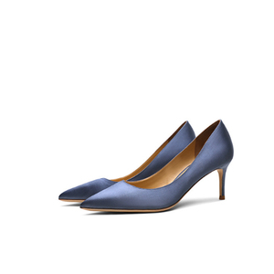 Classy <b>Lady</b> Pumps High Quality Classic Luxury Mid Heel <b>Shoes</b> 6cm Thin Fabric <b>Formal</b> Style Commuting Work Banquets Summer Autumn - Product Image 2