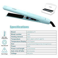 Lisseur électrique en titane LinkBeauty 360 sans nœuds avec cordon rotatif de 2,5 m pour utilisation en camping-car, avec support espagnol/français, en stock